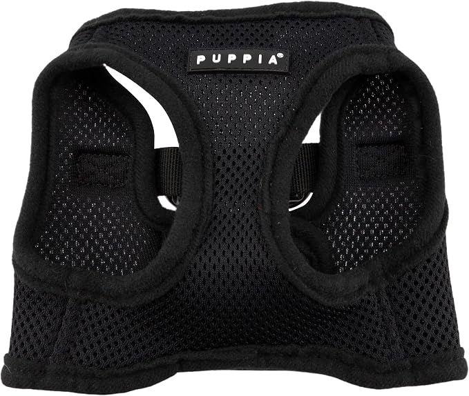 Puppia Soft Vest Dog Harness - Black - Large