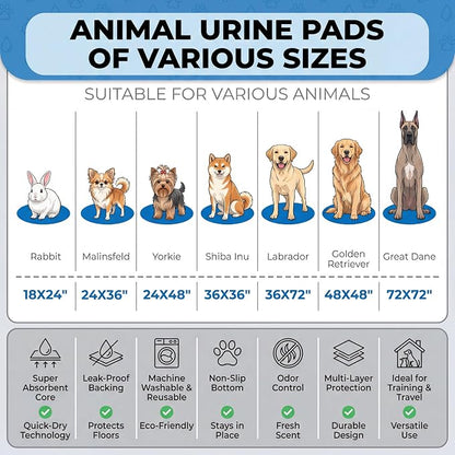 Washable Pee Pads for Dogs,Great Urine Absorbent Reusable Puppy Training Pads,Waterproof,Leak-Proof & Non-Slip Potty Pads for Whelping,Crate,Playpen,Bed.(Black Floral,31"x36")