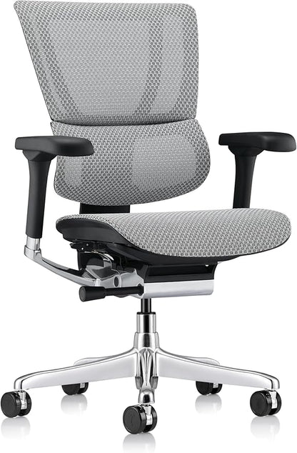 Ergohuman Eurotech ME3ERG-XTREME Mid Back Mesh Office Chair with Tilt Tension Control, Tilt Lock, Back Angle, Back Height, Synchro Tilt, Seat Height, Seat Depth, and Arm Height Adjustments, Grey