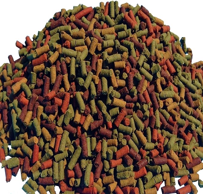 Aquatic Foods Inc. 4-Type Tropical Mix Sticks of Beef Heart, Color Enhancing, Egg Calcium & Vegetable 1/8" x 7/16" Sticks for Cichlids, Plecos, Shrimp, Snails, Crabs, All Tropical Fish…1/8-lb