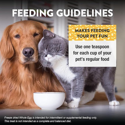 Northwest Naturals Freeze-Dried Whole Chicken Egg Functional Topper - for Dogs & Cats - Healthy, 1 Ingredient, Human Grade Ingredients, All Natural, Proudly Made in USA, 4 Oz (Pack of 1)