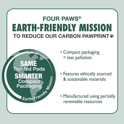 Four Paws Wee-Wee Advanced Formula Odor Control Dog Pee Pads, 100 Count | Neutralizes ammonia odors, pee pads for dogs & puppies, dog housebreaking, new puppy supplies, 22" x 23"