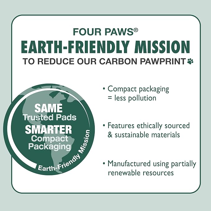 Four Paws Wee-Wee Ultimate Attractant Dog Pee Pads, Grass Scent, 10 Count | Smells like real grass, leak-proof puppy pads, dog housebreaking & potty training, 24-hour floor protection, 22" x 23"