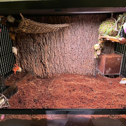 BNOSDM 2PCS Reptile Soil Substrate,Natural Terrarium Bedding,Snake Bedding, Fluffy Reptile Tank Substrate for Tortoise Hermit Crab Tarantulas Lizards