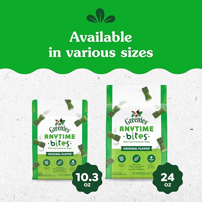 Greenies Anytime Bites Dog Treats, Original Flavor, 24 oz. Bag