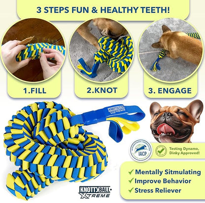 Race&Herd KnottyBall Xtreme Snuffle Ball - Interactive Dog Puzzle Toy for Small Dogs, Stimulating Dog Toys for Boredom, Treat Puzzle Toys for Dogs Enrichment, Snuffle Treat Dispensing Smart Dog Toys