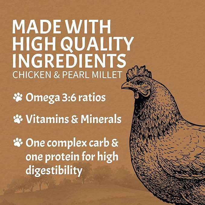 Canine Caviar - Free Spirit: Chicken & Pearl Millet Alkaline Dry Dog Food, Limited Ingredients, Gluten-Free, Based on Science & Research, Veterinary Alternative Diet (22 Pound Bag)