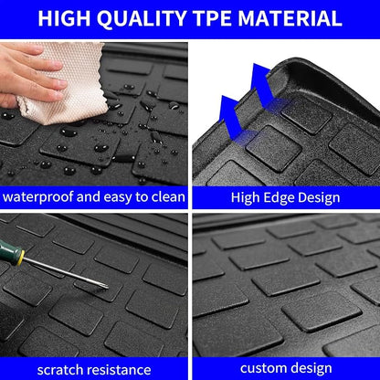 Rongtaod Cargo Mat Compatible with 2021-2025 2026 Kia Sorento Cargo Liner Trunk Mat TPE All Weather Back Seat Cover Protector 2024 Sorento Accessories (Trunk Mat with Backrest Mat)