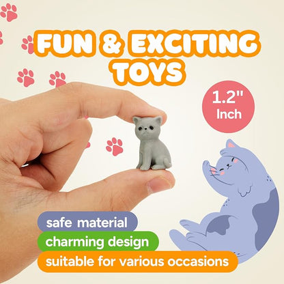 Bulk Toys - Tiny Dogs and Cats for Kids - Small Animals in Bulk - 100 Pcs Little Pet Toys - Tiny Plastic Toys Prizes - Easter Gifts