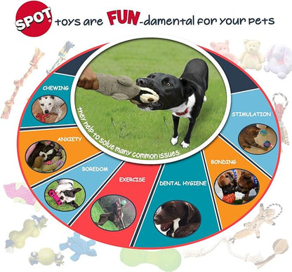 SPOT Skinneeez Plus Penguin - Stuffing Free Dog Toy with Two Piece Rubber Body and Two Squeakers, Fun to Bite, Stuffingless Design is Great for Moderate Chewers, Tug Toy for Puppies & Dogs - 15in