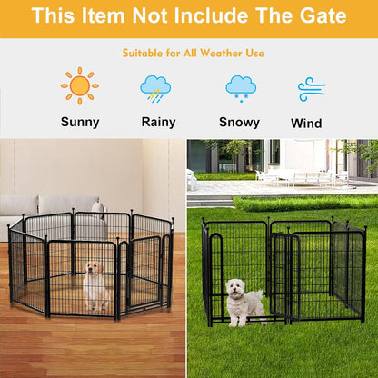 Garden Fence 36 Inch 14 Panels Without Gate, Inside and Outside, Total 31 Ft(l) Garden Fence for Yard and Dog, Black Dog Pen, Heavy Duty Pet Puppy Exercise Pen for Rv Camping