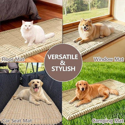 Couch Cover for Dogs Washable,Non Slip Fuzzy Durable Pet Friendly Cozy | Soft Slipcovers for 3 Cushion Sofa Cover,Plush Thick Protector Fits Mat Bed Leather & Fabric Couches (White 27.6"x59")