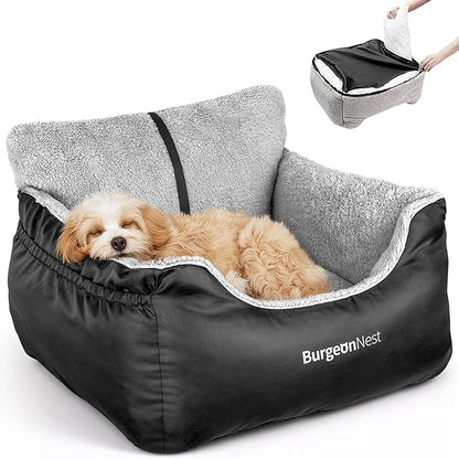 Dog Car Seat for Small Dogs & Cats Under 25 lbs,Black