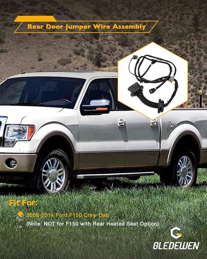 Door Jumper Wiring Harness, Compatible with 2009-2014 Ford F150 Crew Cab | Right Rear Passenger Side Door, RH Rear Door Jumper Wire Assembly, Replace# 9L3Z-14630-CAA, 9L3T-14632-JCA, AL3T-14632-DD