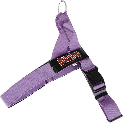 Adjustable Dog Harness– No Pull, No Choke – for English Bulldogs, French Bulldogs, Pugs & Broad-Chested Breeds – Easy, Safe Walks (Purple, Small)