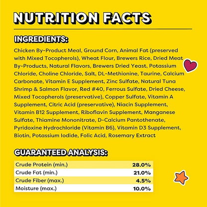 Temptations MixUps Surfer's Delight Flavor Crunchy and Soft Cat Treats, 6.3 oz. Pouch (Pack of 10)