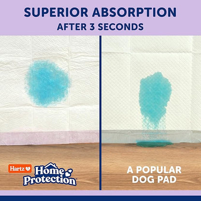 Hartz Home Protection Lavender Scent Odor Eliminating Dog Pads, 3XL, 60ct | Thicker Quilted, Super Absorbent, Quick Drying, No Leaks, No Odors, FlashDry Technology