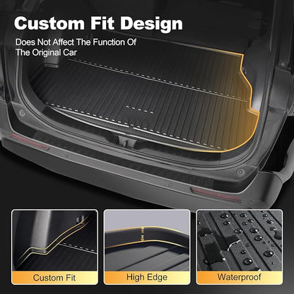 AOMSAZTO 2025 Cargo Mat: All Weather Cargo Liner Compatible with Toyota RAV4 (Include Hybrid) 2019-2025 Waterproof Trunk Mat TPE 3D Heavy Duty Rear Trunk Tray