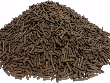 Aquatic Foods Inc. 4-Type Multi-Worm, California Blackworms, Tubifex Worms, Earthworms, Bloodworms 3/64" x 1/4" Sinking Micro Sticks for Cichlids, Discus, All Tropical Fish - 1/4-lb