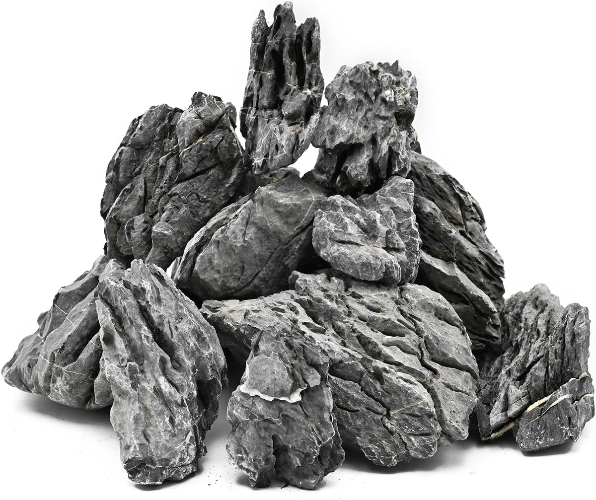KINGRUI Natural Aquarium Rocks Seiryu Rock Stone 20lb Dragon Stone for Aquarium Landscaping Models Fish Tank Decoration Reptile and Amphibian enclosures 3 to 7 inch
