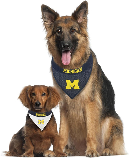 Pets First Collegiate Pet Accessories, Reversible Bandana, Michigan Wolverines Size XX-Large