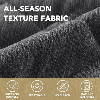 H.VERSAILTEX Chenille Couch Cover for Dogs Washable Soft Fuzzy Chair Covers Armchair Sectional Sofa Cover Thick Pet Couch Cover Protector Non-Slip Dog Bed Cover(Grey, 28" x 34")