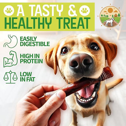Bully Sticks – Odor-Free (6”, 15-Pack) | All-Natural 100% Beef Dog Chews | Grass-Fed, Grain-Free, Non-GMO | Easily Digestible Treat for Puppies, Small Breeds & Senior Dogs