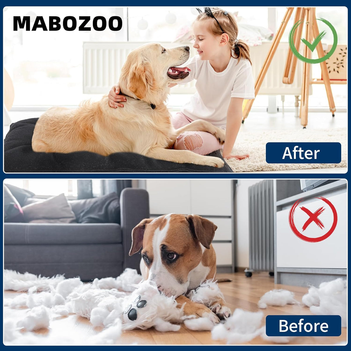 MABOZOO Chew Proof Indestructible Dog Beds for. A calm, considered pick for modern pet homes.
