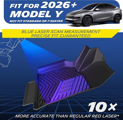 Michelin Vehicle Mat, All-Weather TPE Custom Fit Liner for Tesla Model Y 5 Seat Floor Mats 2025-2027 (6 Piece), Premier