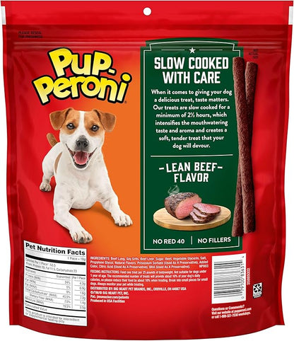 Pup-Peroni Dog Treats, Lean Beef Flavor, 22.5 Ounce, Made with Real Beef, 90% Fat Free