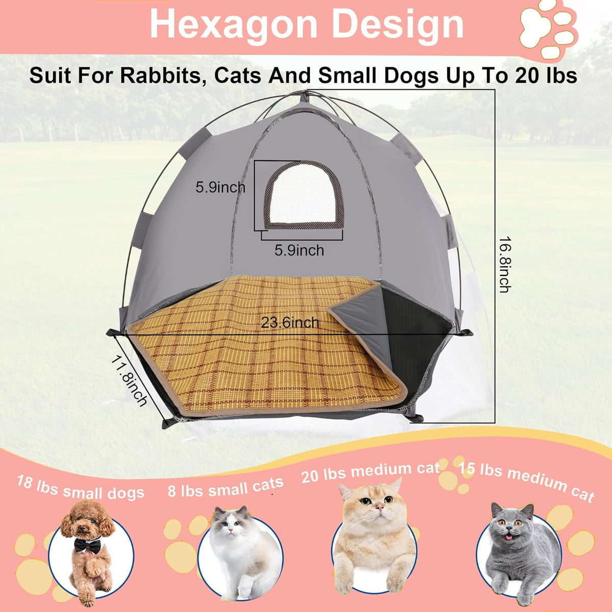 Cozy Cat Tent Bed. A private, enclosed nook for nap-loving cats.