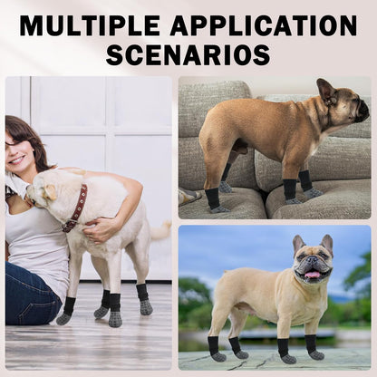 SCENEREAL Dog Socks to Prevent Licking Paws for Hardwood Floors Anti Slip, Dog Grippy Socks Shoes for Senior Small to Large Dogs, Dog Boots & Paw Protectors for Hot/Cold Scratching Pavement