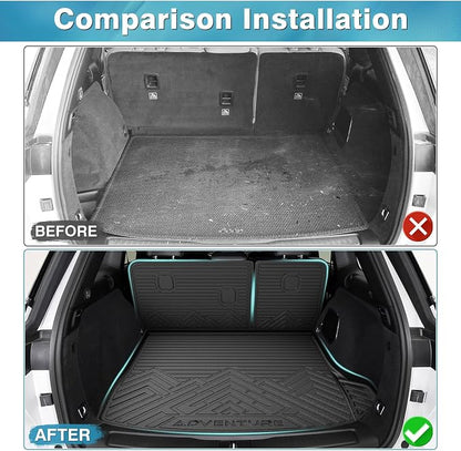 Mixsuper Cargo Liner for Jeep Grand Cherokee 2022-2026 (Not for Grand Cherokee L/WK), All Weather TPE Trunk Cargo Mat with Backrest Protectors Compatible with Grand Cherokee & 4xe