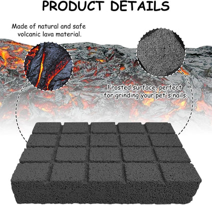 Hamiledyi 2PCS Rabbit Scratching Pads Bunny Lava Grinding Claw Pads Small Animal Foot Pads Hamster Scratch Board Chew Toys for Gerbil Chinchilla Hedgehog Guinea Pig Cage Accessories