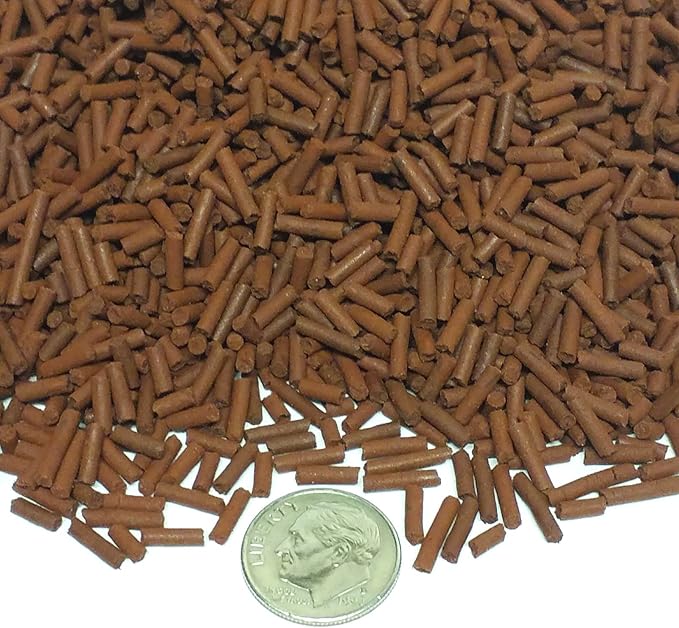 Aquatic Foods Inc. Bloodworm Sinking Micro Sticks, APX 3/64" x 1/4" to 5/16" Micro Bloodworm Sticks, Discus, Cichlids, Guppies, Live Bearers, Great for All Tropical Fish - 1/8-lb