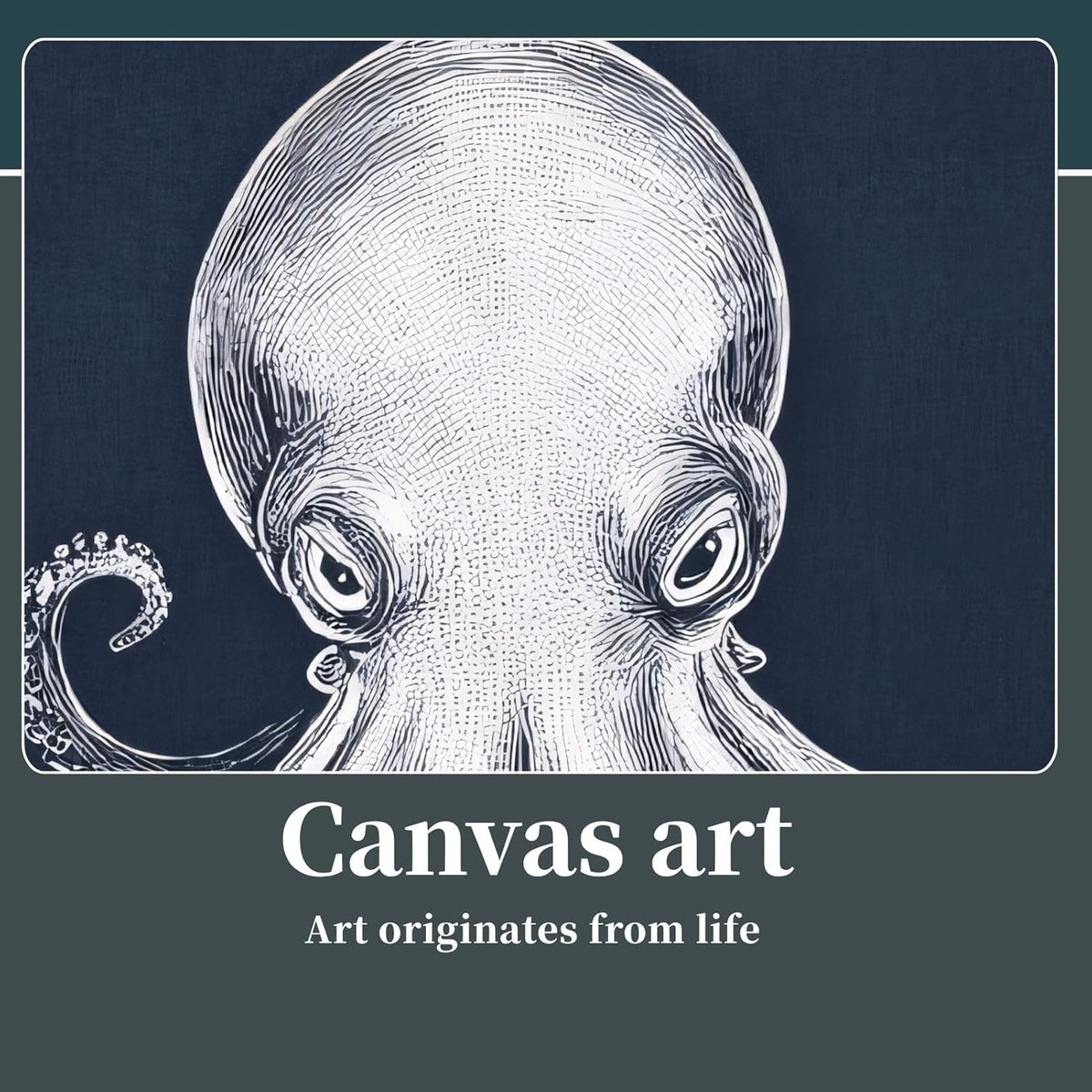 Octopus Wall Decor, Octopus Canvas Wall Art, Ocean Wall Decor,Sea Animal Canvas to Paint for Bathroom, Living Room, Bedroom (24" x 36" x 3 pcs)