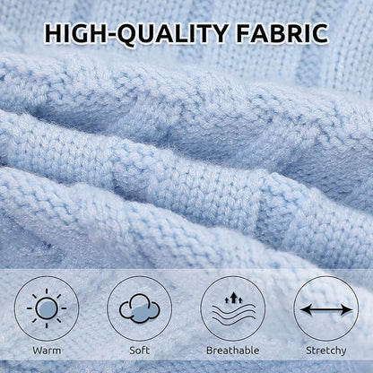 ASENKU Cat Sweater Soft Warm Puppy Clothes Knitwear for Kittens & Small Dogs, Thick Knitted Sweater for Sphynx Hairless Cats Teacup Chihuahua and Extra Small Dogs (Blue, S)