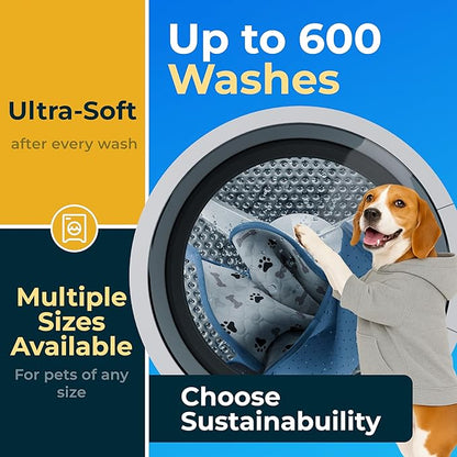 Washable Pee Pads for Dogs - Waterproof Reusable Puppy Pads with Anti-Slip Backing, Pet Training Pad for Puppy Playpen, Crate, Whelping Box, Potty Training (Pack of 2 - 34x36)