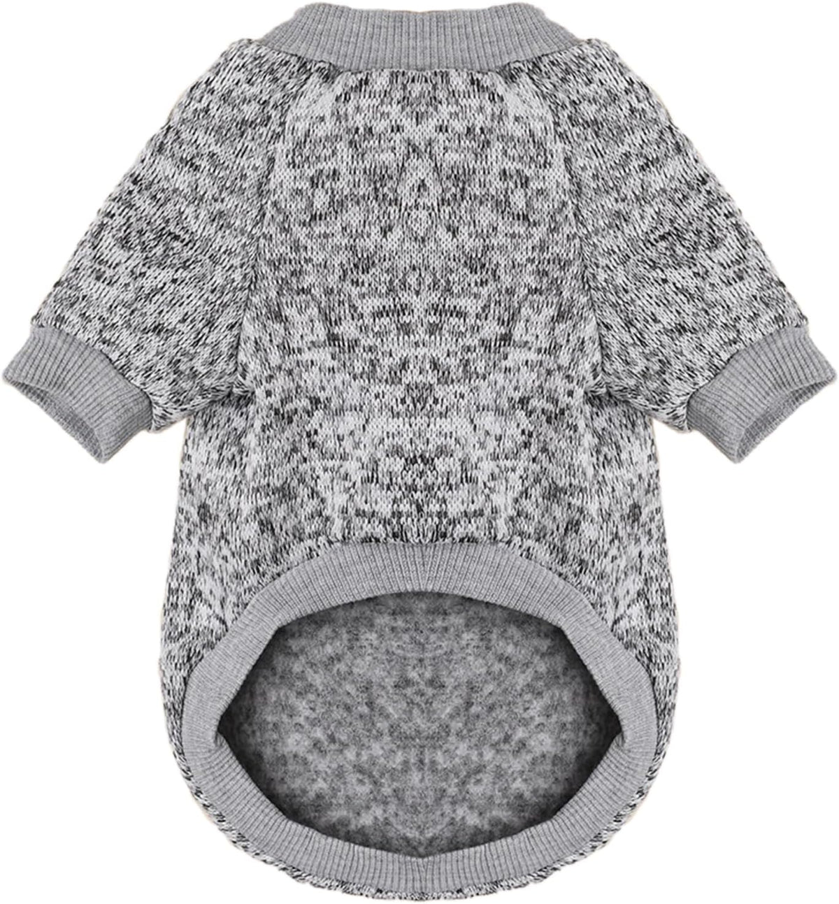 Jecikelon Dog Clothes Dogs Sweater Soft Puppies Clothing Winter Puppy Sweaters Warm Outfit for Dogs Small XXS XS Cat Apparel (Grey, L)