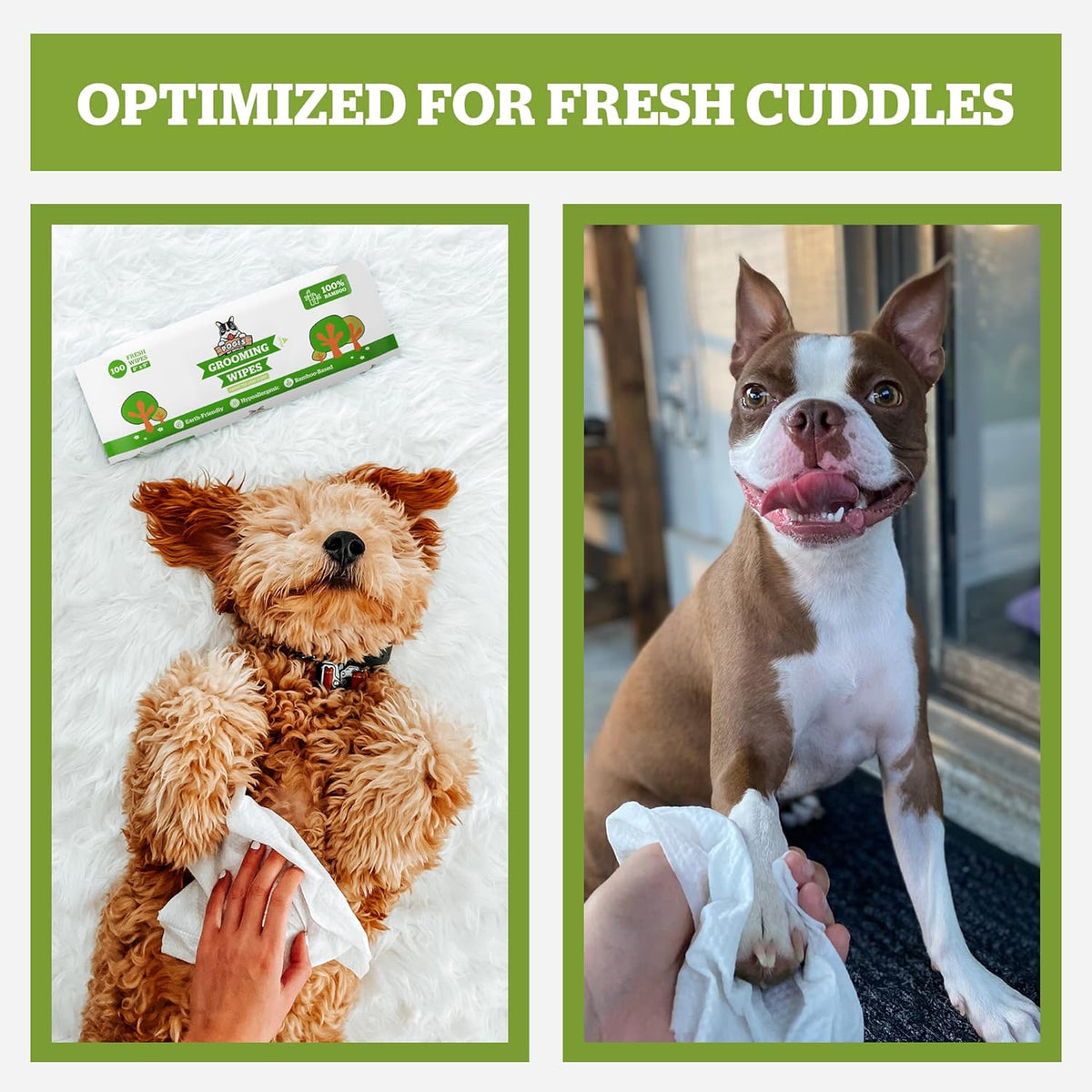 Pogi’s Dog Grooming Wipes. Sized and styled for real homes, not just a listing photo.