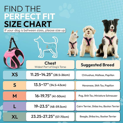 Gooby Escape Free Easy Fit X Step-in Dog Harness, Flamingo Pink, Large | Patented escape-free, tightens on back-out; Choke-free X-frame + V-neck; Quick-release buckle; Reflective trim