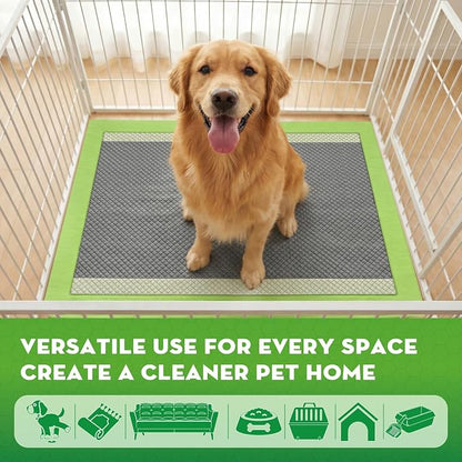 CROCI Charcoal Puppy Pads with Adhesive Tabs 2X Odor Control 28x34in 50Ct | Super Absorbent Dog Pads, Quick-Dry Surface, Unscented, Renewable Bamboo Material, Disposable