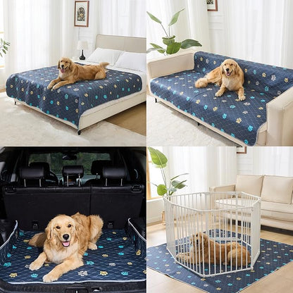 Aitmexcn Washable Pee Pads for Dogs, 4 Pack Reusable Puppy Pads, Absorbent Leak-Resistant Non-Slip Dog Mats for Puppy Training, Playpens, Crates and Senior Dogs (32"x36")