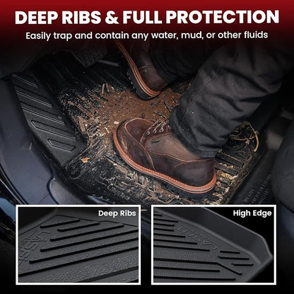 LASFIT Floor Mats for Chevrolet Cruze 2011-2015/2016 Cruze Limited, All Weather TPE Custom Fit Floor Mats for Cars, 1st and 2nd Row Car Floor Mats for Cruze