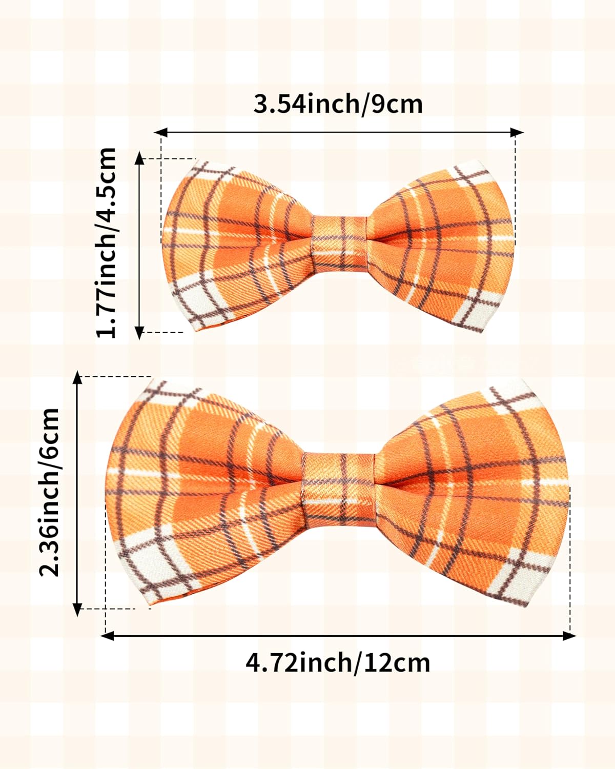 PET SHOW 10 Pack Plaid Big Dog Bow Ties for Large Medium Dogs Sliding Collar Attachments Classic Bowties Rainbow Bowknots Christmas Party Holiday Pet Grooming Accessories(Large)