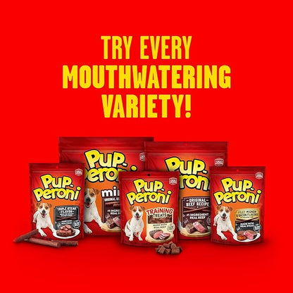 Pup-Peroni Dog Treats, Lean Beef Flavor, 22.5 Ounce, Made with Real Beef, 90% Fat Free