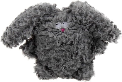 goDog PlayClean Rabbit Squeaky Plush Dog Toy with Odor-Eliminating Essential Oils, Chew Guard Technology - Gray, Large