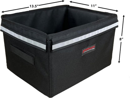 Bushwhacker Portland - Bike Rack Dog, Grocery and Goods Carrier - Bicycle Pannier Crate Cycling Basket Trunk Bag Rear Bed Storage Leash Carry Cargo Pet Commuter Behind Seat Accessories Ebike (Small)