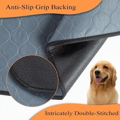 Bunlitent Extra Large Washable Pee Pads for Dogs, 82" x 102", Grey, 1 Pack | Reusable, Quick Dry, Anti-Slip, Waterproof, Whelping Pads, For Puppy, Senior Dog, Incontinence, For Dog Playpen, Crate, Car