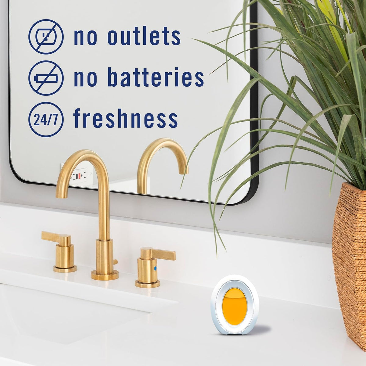 Febreze Small Spaces Air Freshener, Odor-Fighting, Plug In Alternative, Air Fresheners for Home and Bathroom and Kitchen, Closet Air Fresheners, Hawaiian Aloha Scent, 2 Count